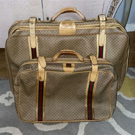 vintage gucci luggage set 5 piece|Vintage Gucci Luggage for sale .